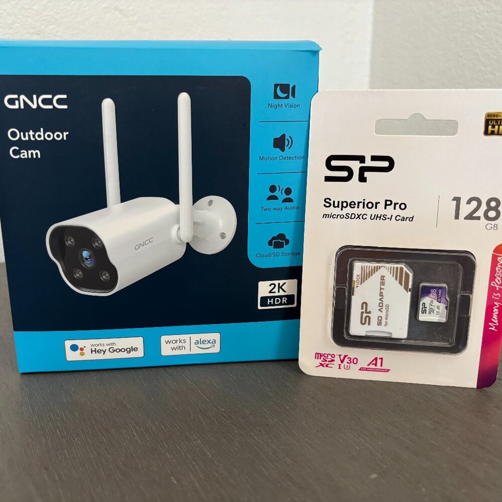 GNCC Outdoor Fixed WiFi Camera 2K HD Supports only 2.4GHz WiFi IP65 Waterproof